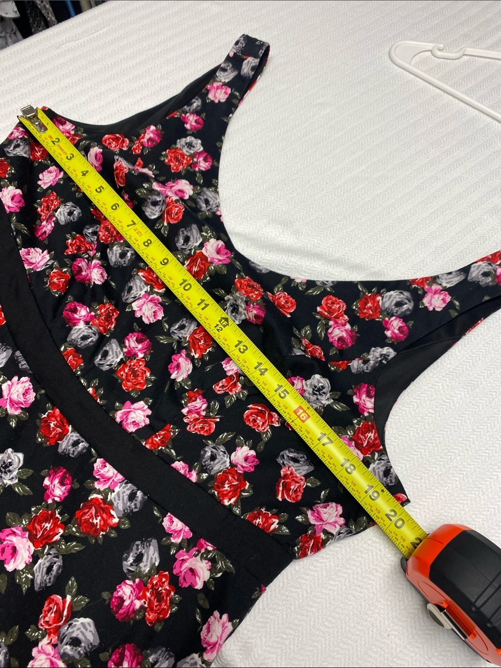 Torrid Floral Fit & Flare Dress | Rockabilly Retro Pinup Full Skirt | Size 12 - Picture 8 of 11